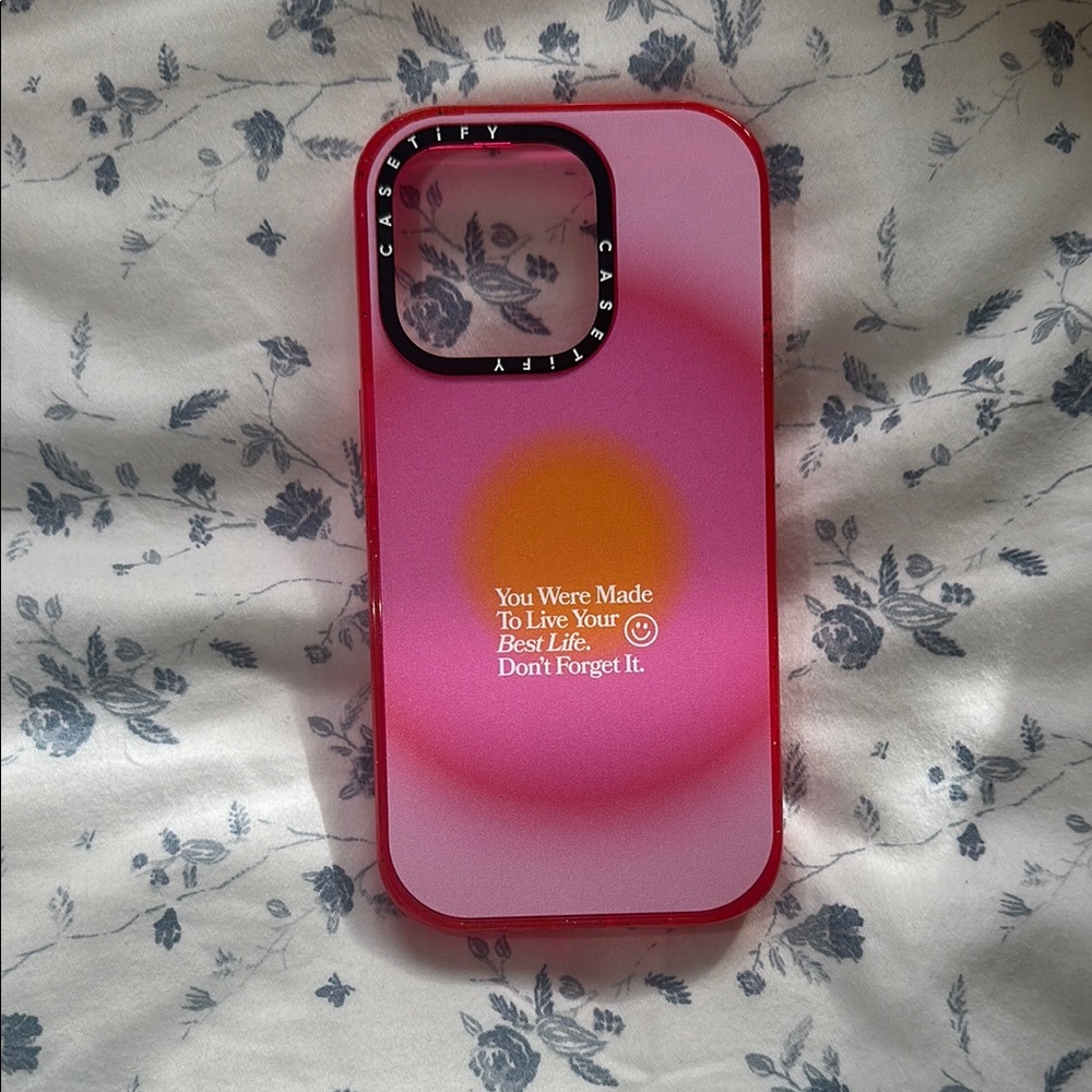 Casetify Pink and Orange Phone Case